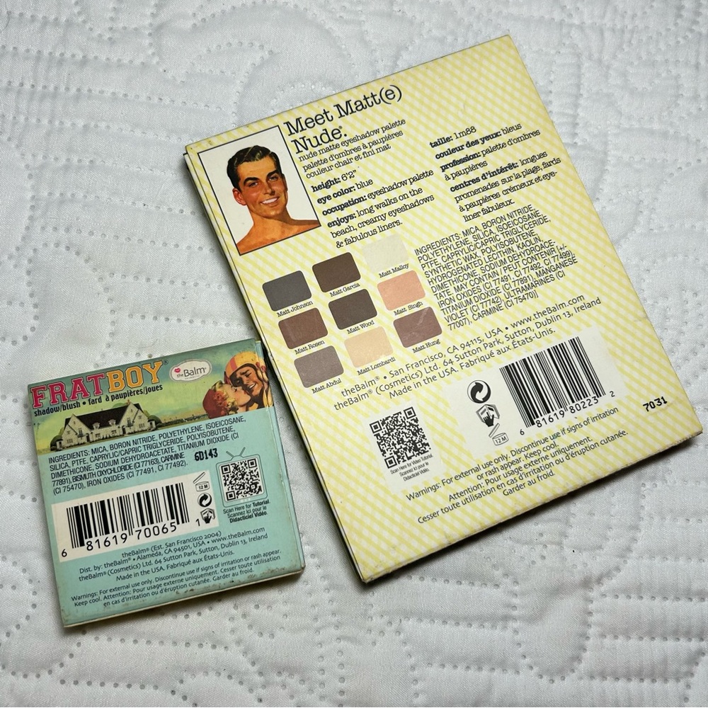 Set 2 makeup bundle The Balm eyeshadow and blush Meet Matte Nude palette - Picture 3 of 11
